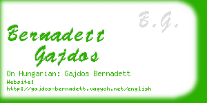 bernadett gajdos business card